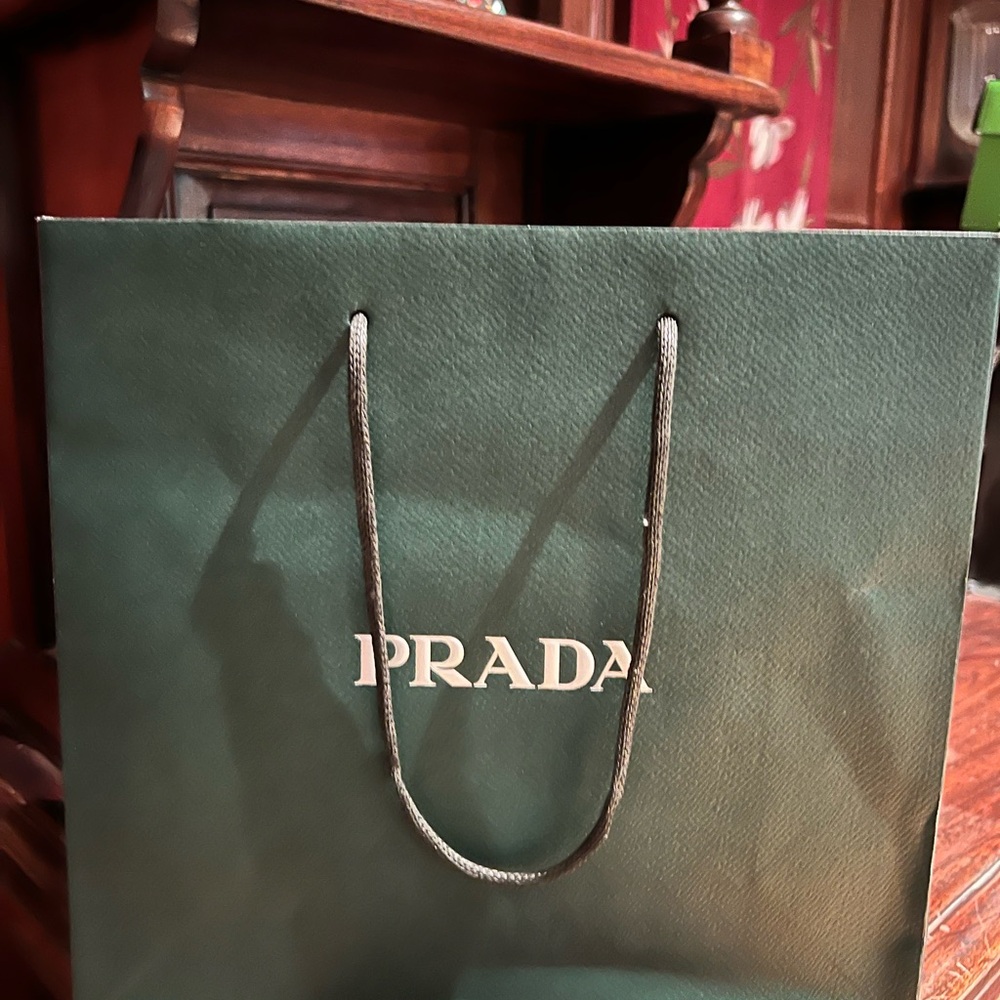 Prada Forest Green Gift Bag